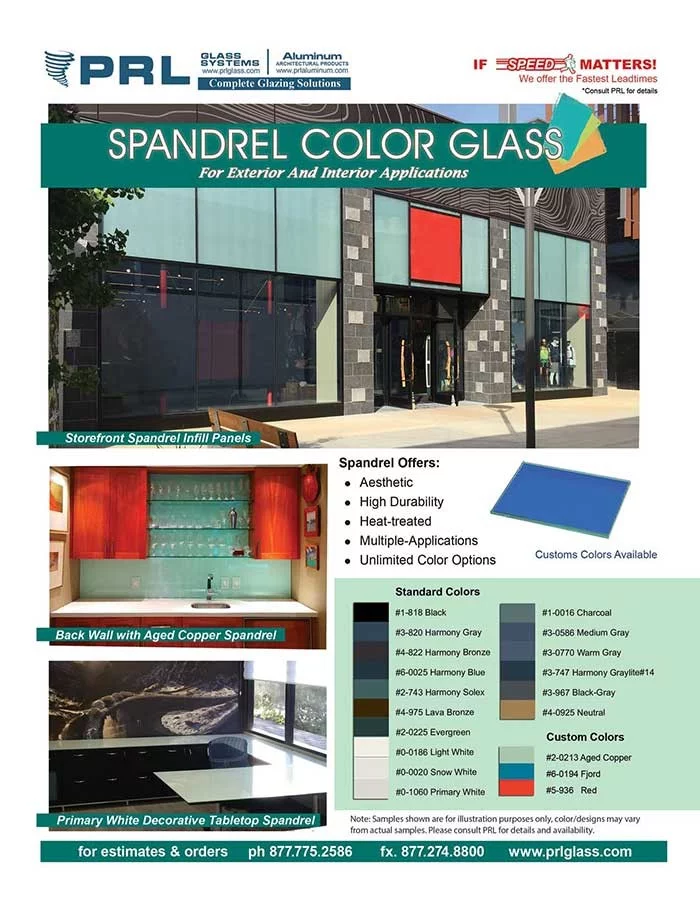 Architectural Spandrel Glass Colors